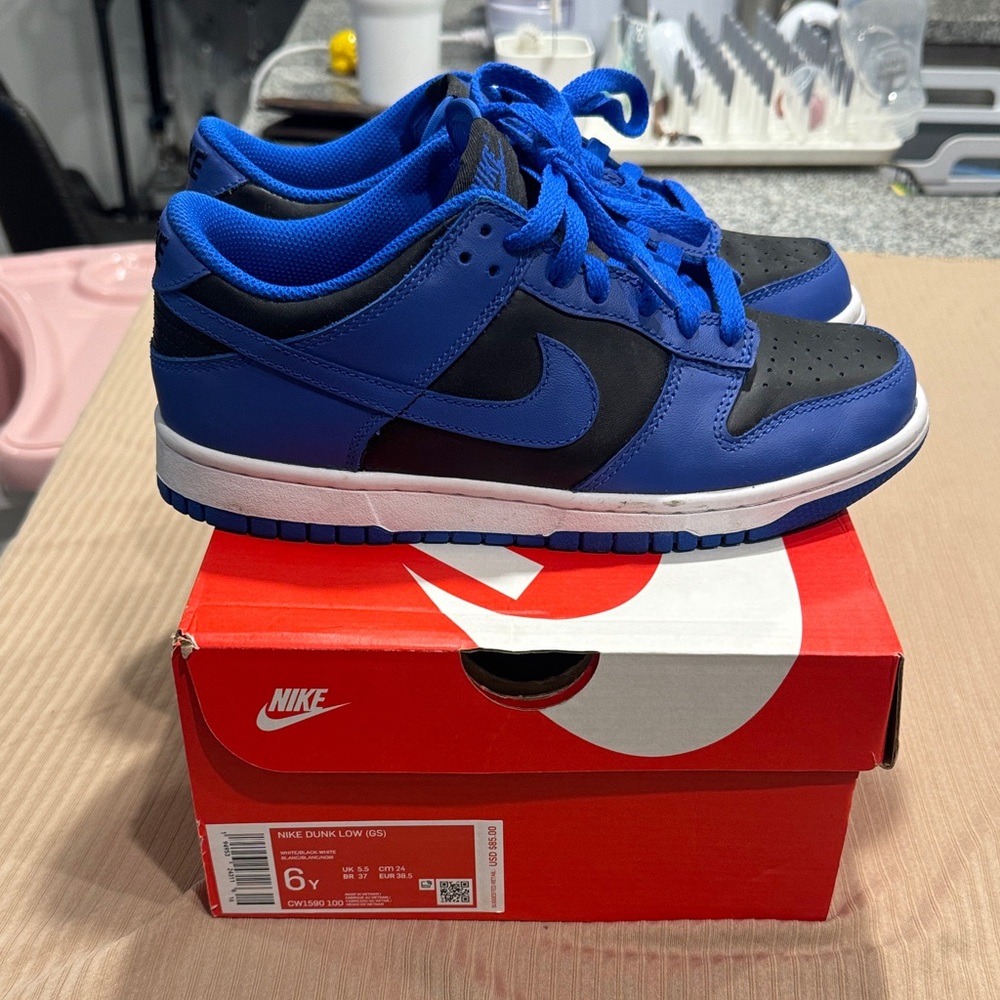 Nike Dunk Low Royal Blue and Black Shoes